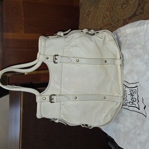 Cynthia Rowley Leather Satchel $250 Retail Cream Off White GUC